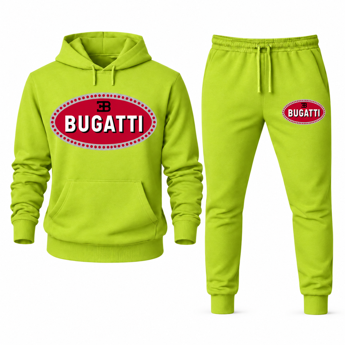 Bugatti Lime Green hoodie joggers set front