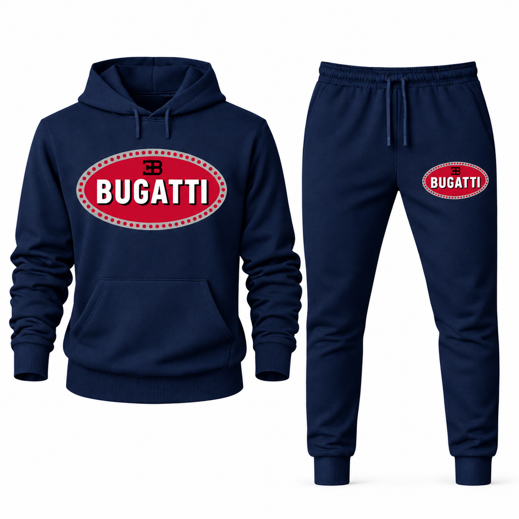 Bugatti Navy hoodie joggers set front