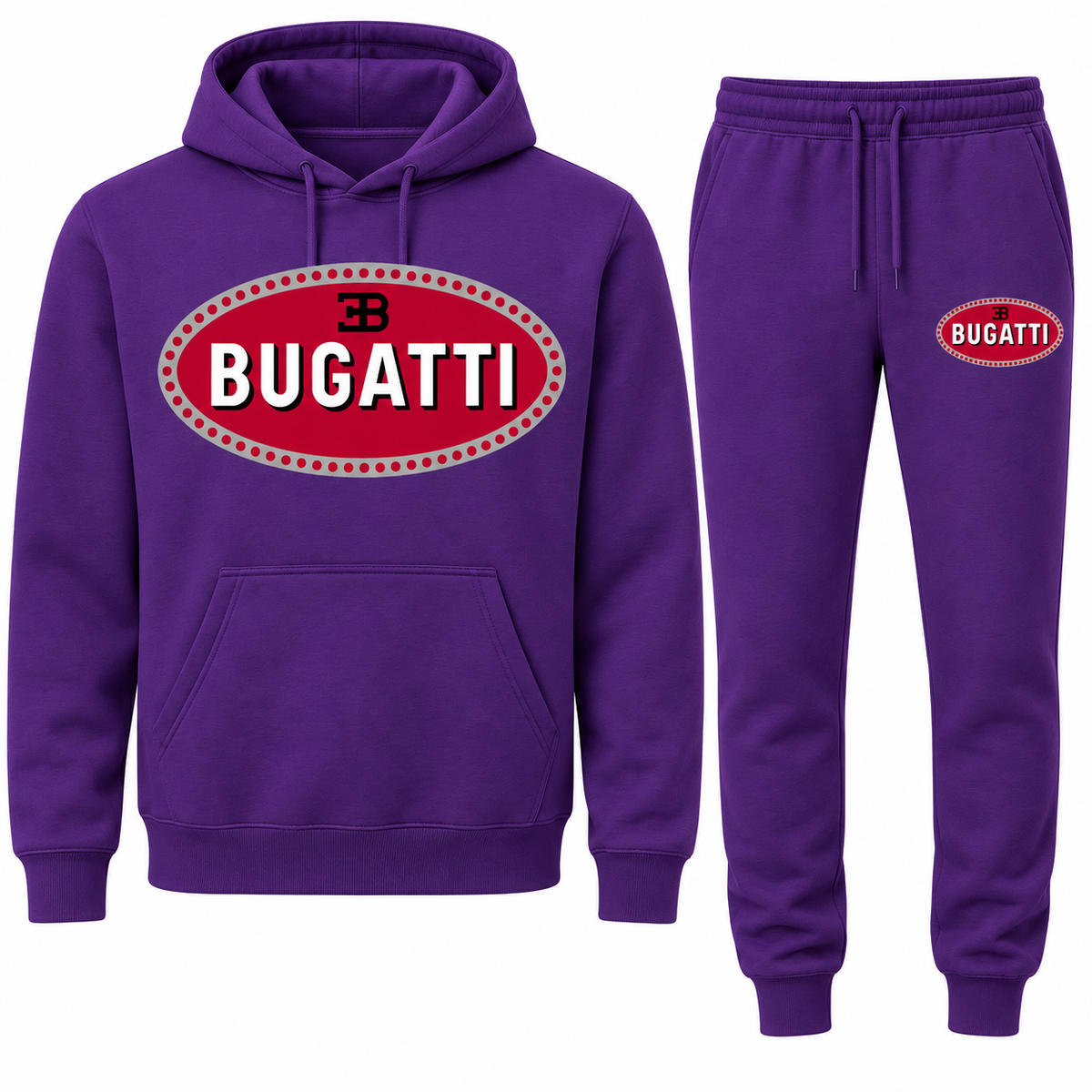 Bugatti Purple hoodie joggers set front
