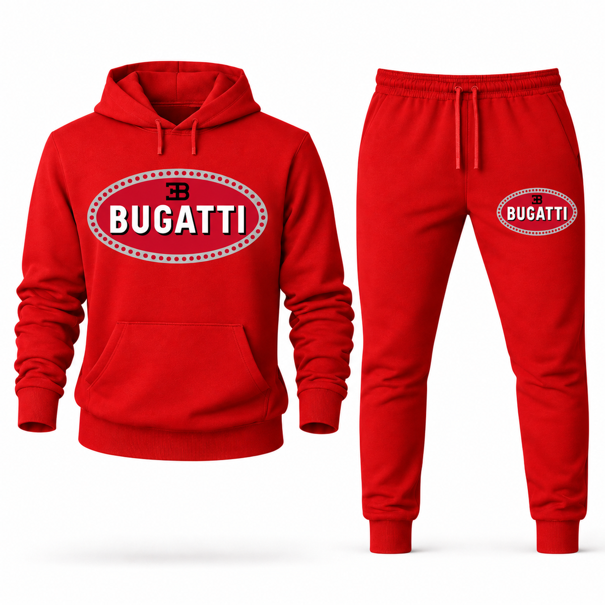 Bugatti Red hoodie joggers set front