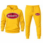 Bugatti Yellow hoodie joggers set front