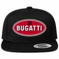 Bugatti snapback Black front centered heat transfer