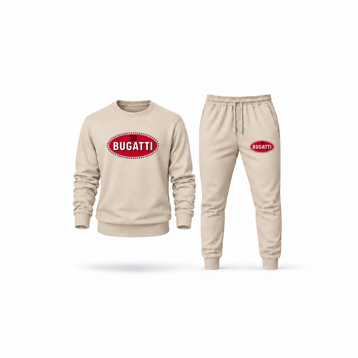 Men's Bugatti Sweatshirt Joggers Set | Color: Tan | Main