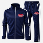 Bugatti tracksuit Navy front left thigh heat transfer