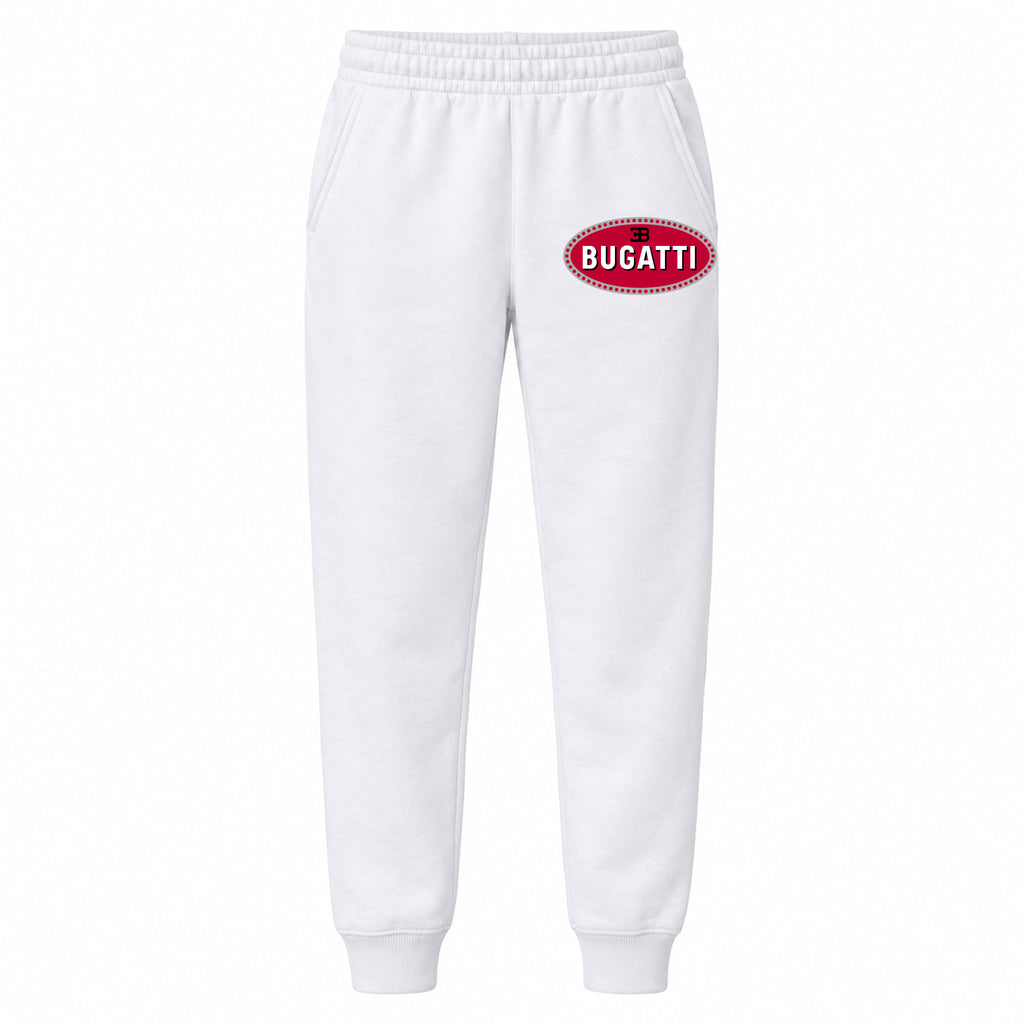 Bugatti youth jogger sweatpants in White, Youth Large ages 10–12