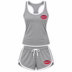 Women's Bugatti tanktop and shorts set Grey front