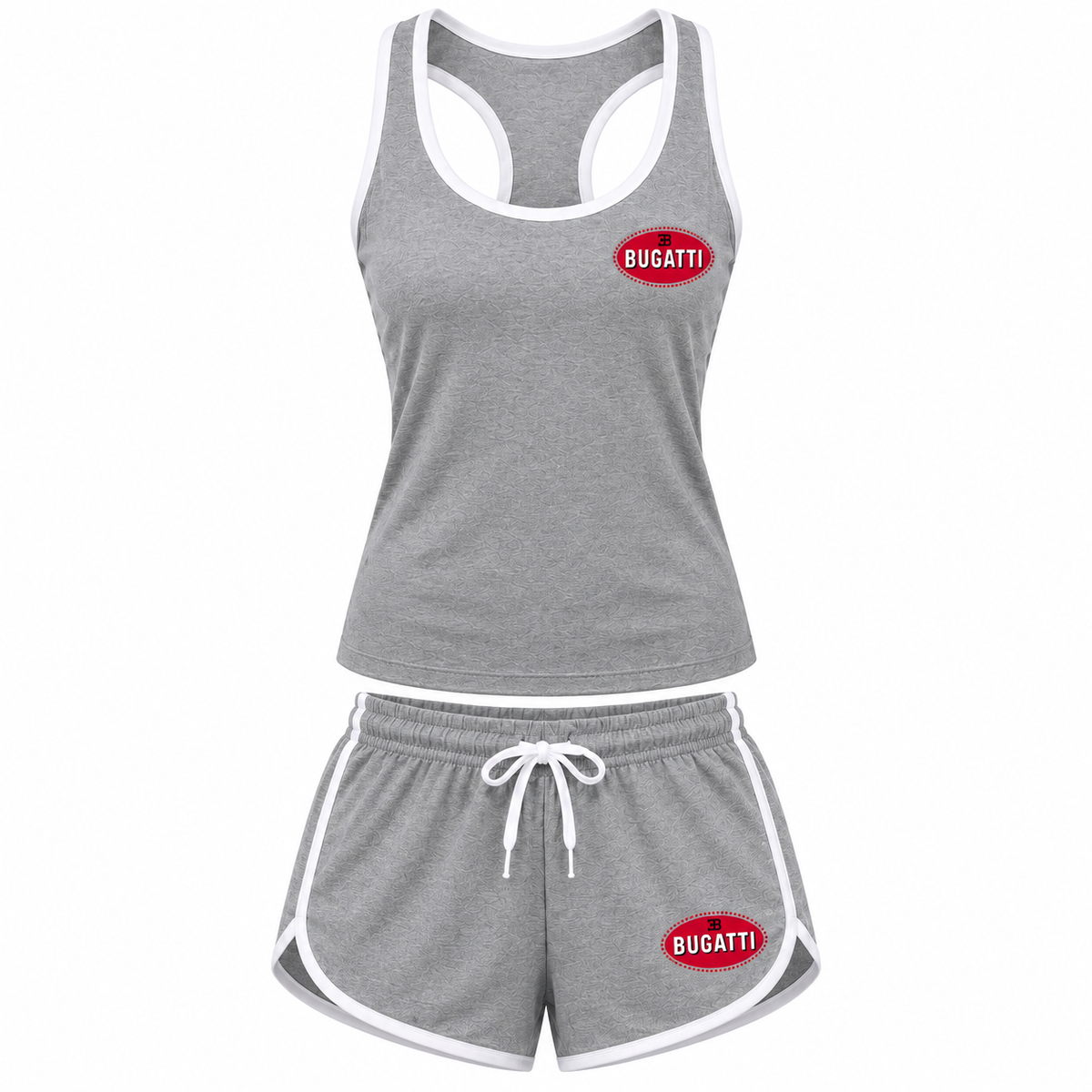 Women's Bugatti tanktop and shorts set Grey front