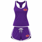 Women's Bugatti tanktop and shorts set Purple front