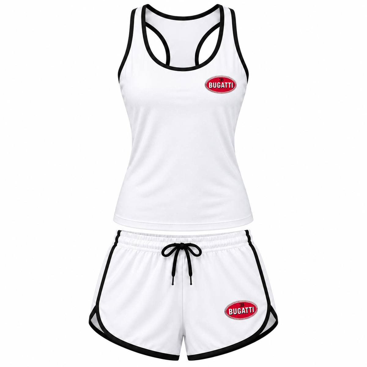 Women's Bugatti tanktop and shorts set White front