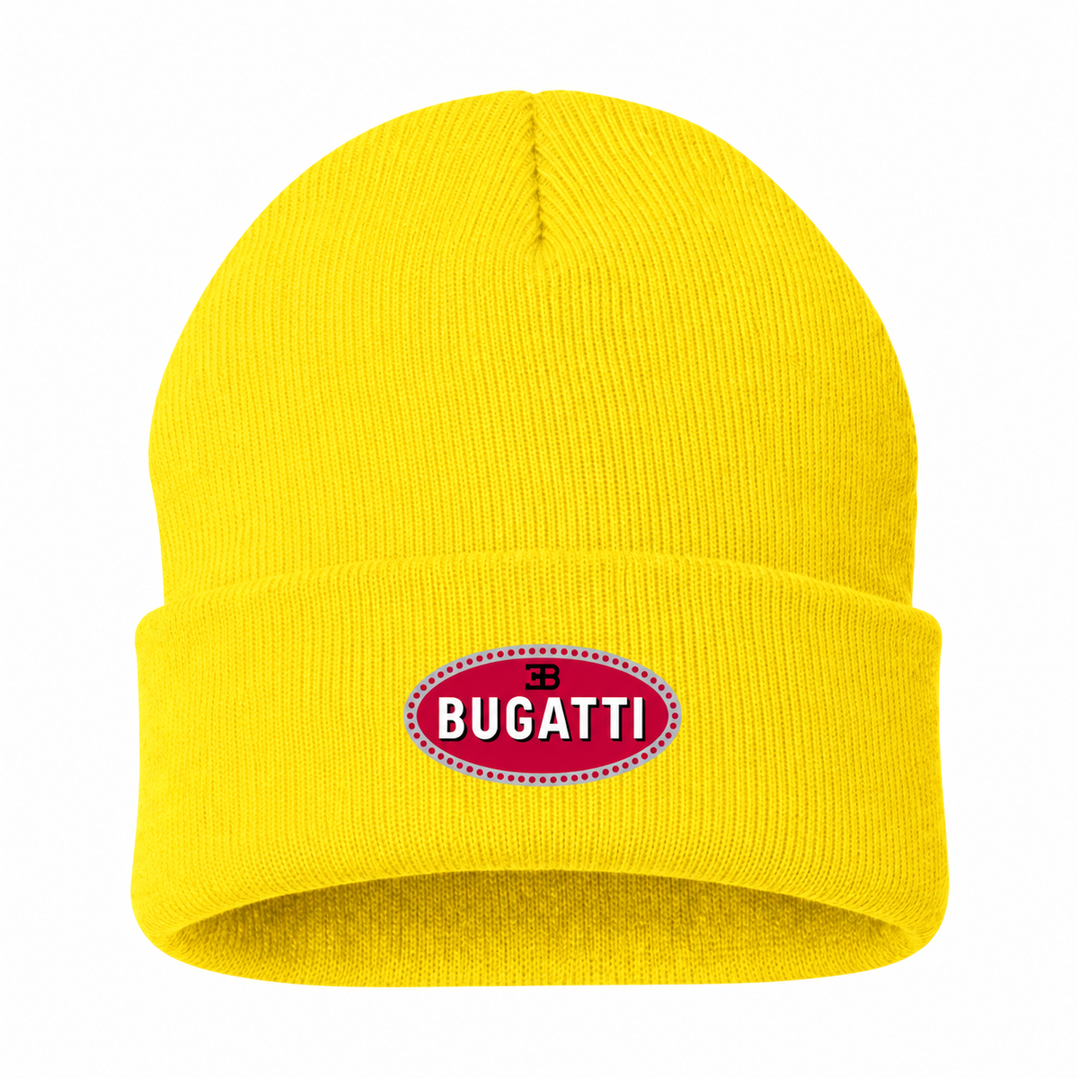 Men's Bugatti Beanie Hat — Yellow — clean front main