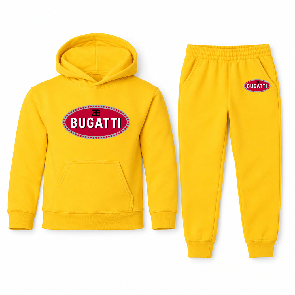 Bugatti youth hoodie jogger set, Yellow, Youth Large ages 10–12