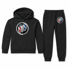 Buick youth hoodie jogger set, Black, Youth Large ages 10–12