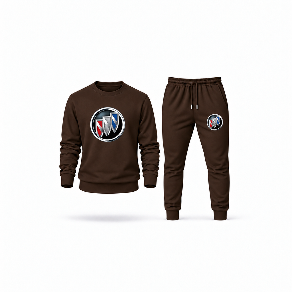 Men's Buick Sweatshirt Joggers Set | Color: Brown | Main