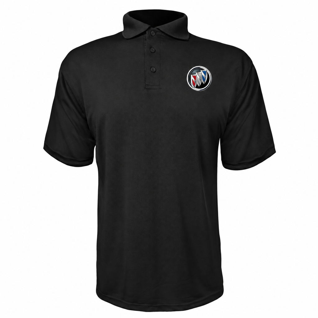 Buick polyester polo — Black — source logo on left chest