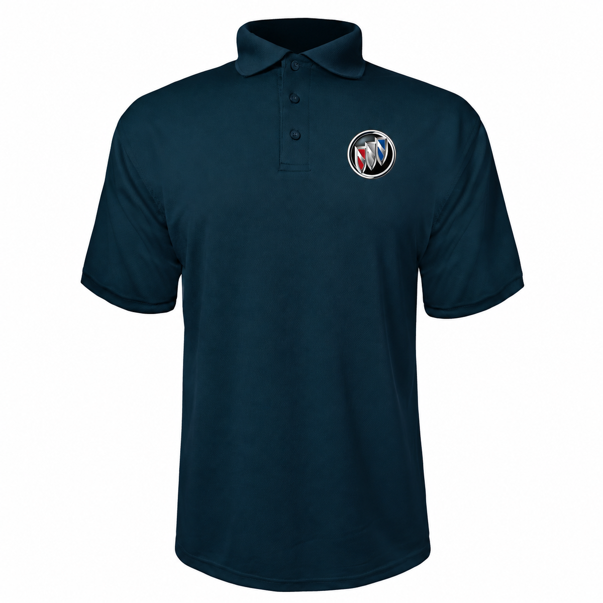 Buick polyester polo — Navy — source logo on left chest