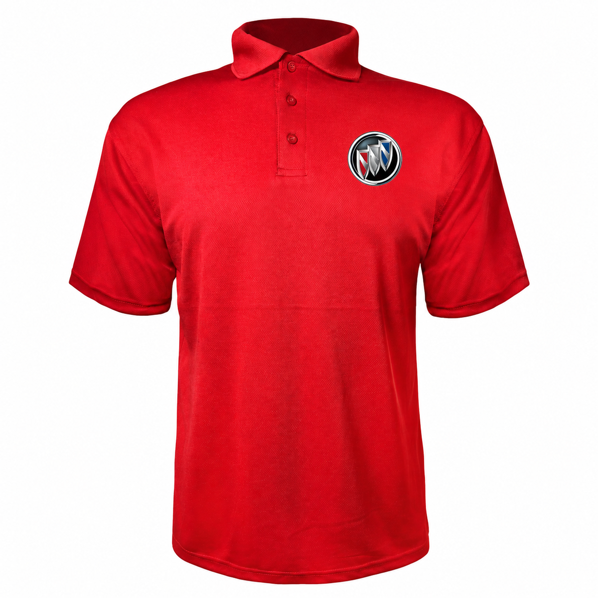 Buick polyester polo — Red — source logo on left chest