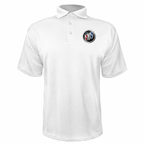 Buick polyester polo — White — source logo on left chest