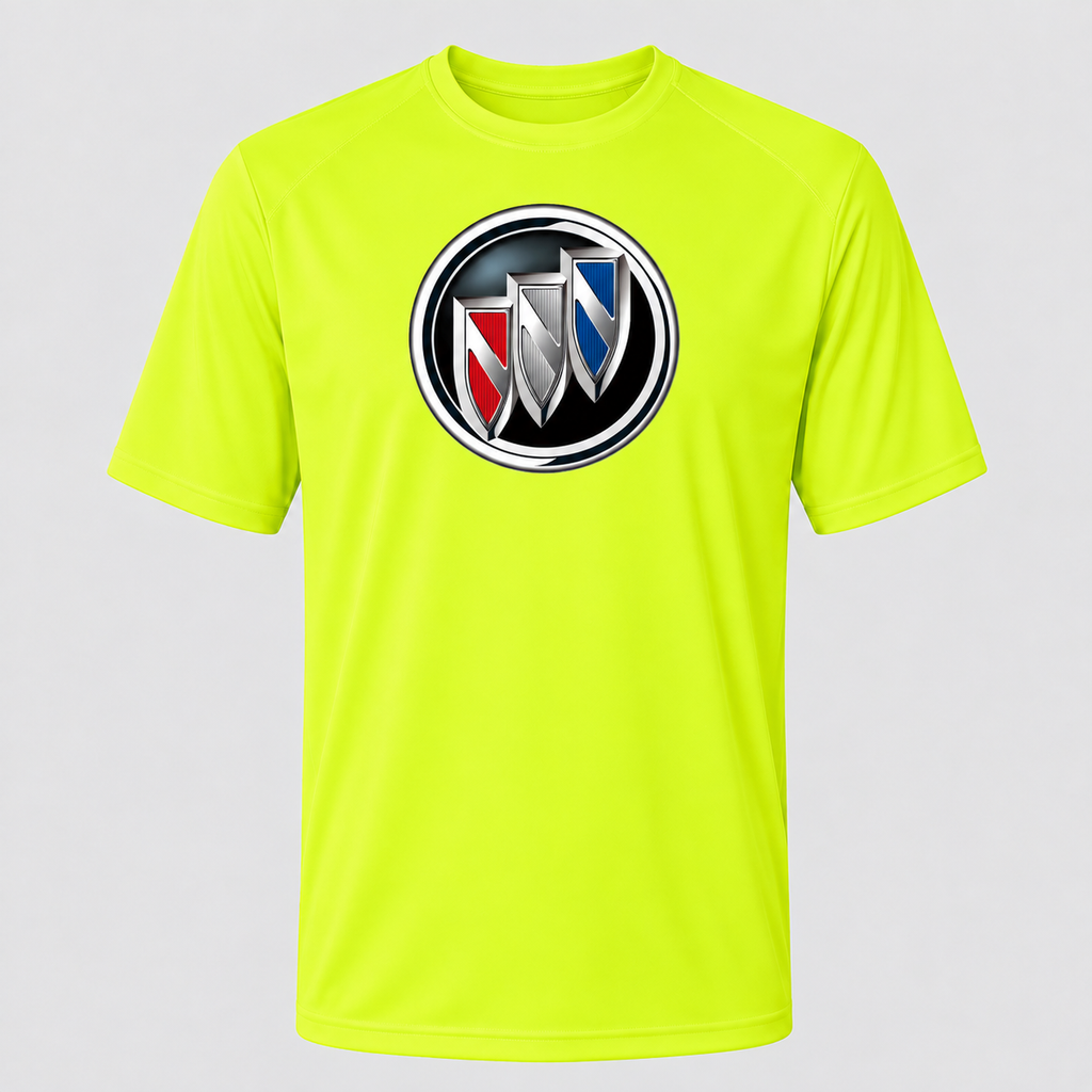 Buick polyester T-shirt — Safety Green — original logo