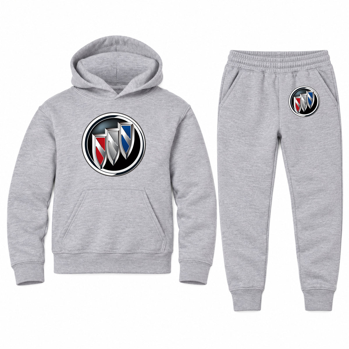 Buick youth hoodie jogger set, Sports Grey, Youth Large ages 10–12