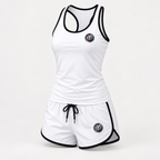 Buick women's tanktop and shorts set Angle | Color: White |