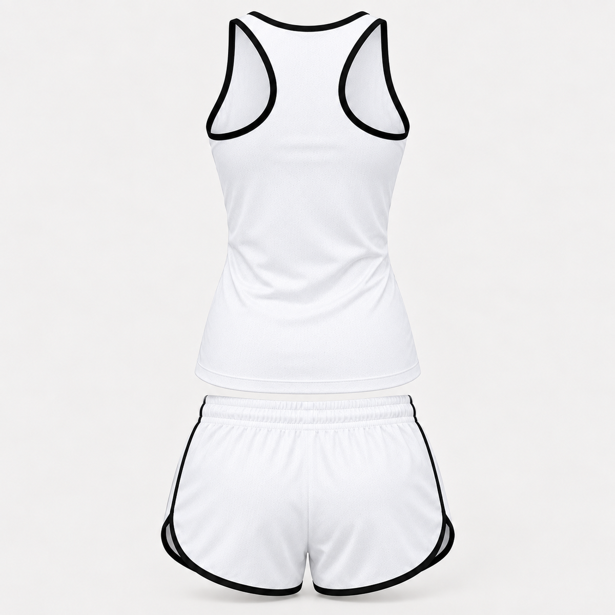 Buick women's tanktop and shorts set Back | Color: White |