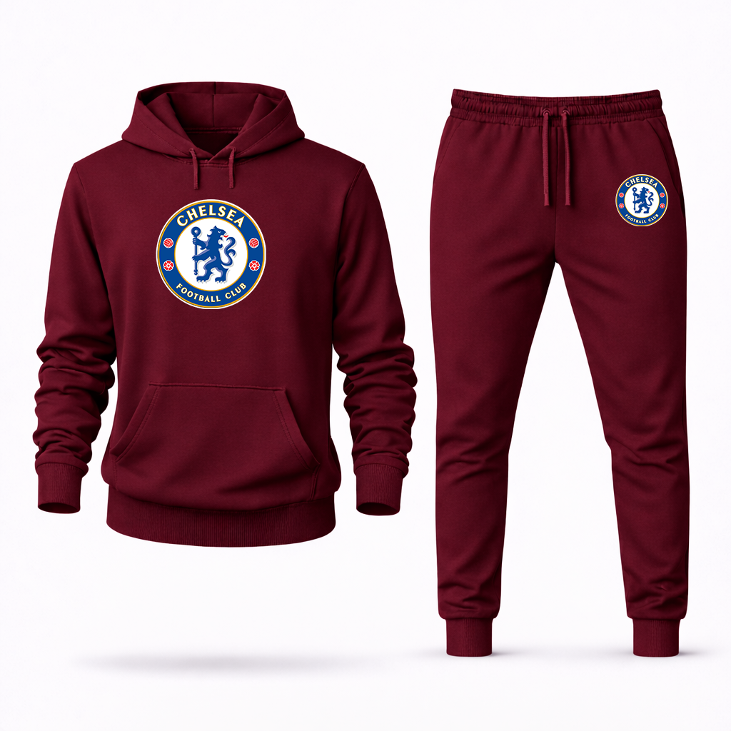 Men's Chelsea Soccer Logo Hoodie Joggers Set