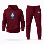 Men's Brasil National Soccer Team Hoodie Joggers Set