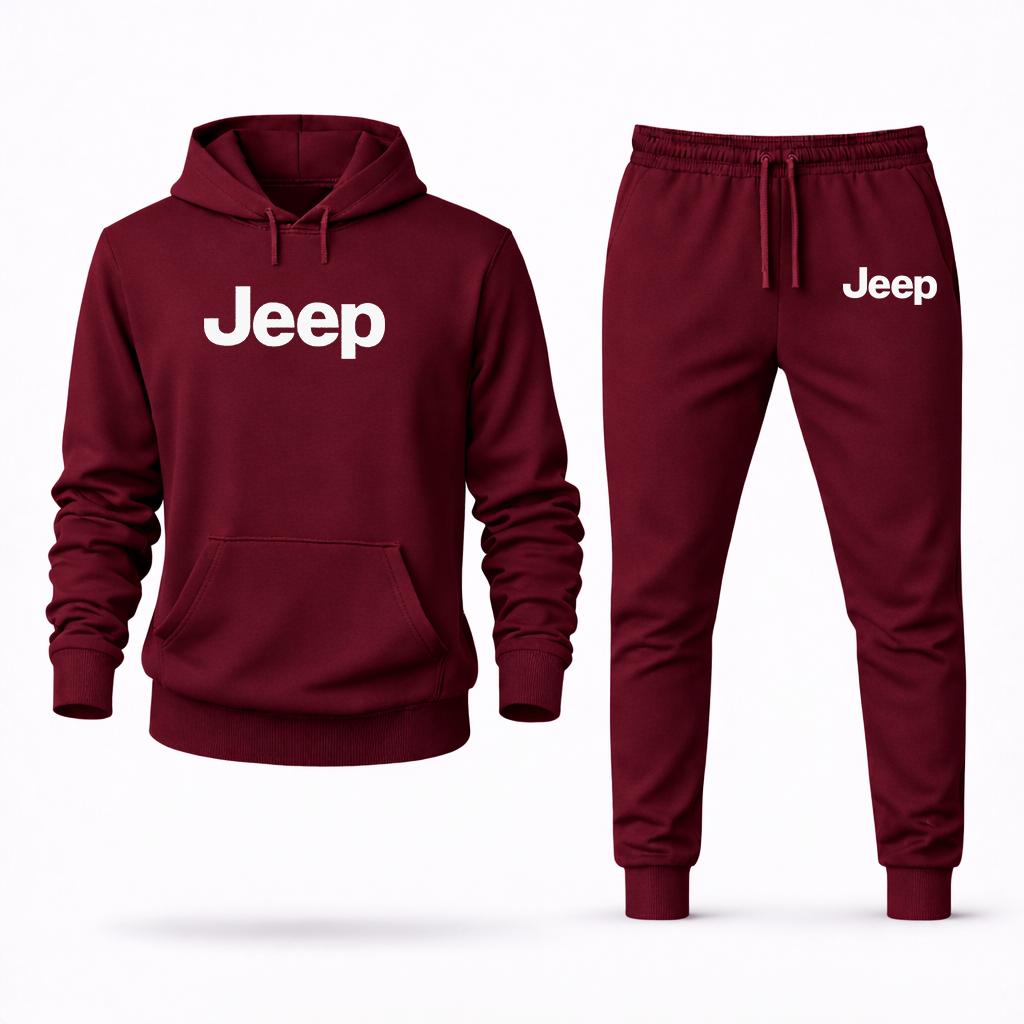 Men's Jeep Car  Hoodie Joggers Set