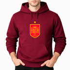 Men's Spain Red Logo National Soccer Team Pullover Hoodie