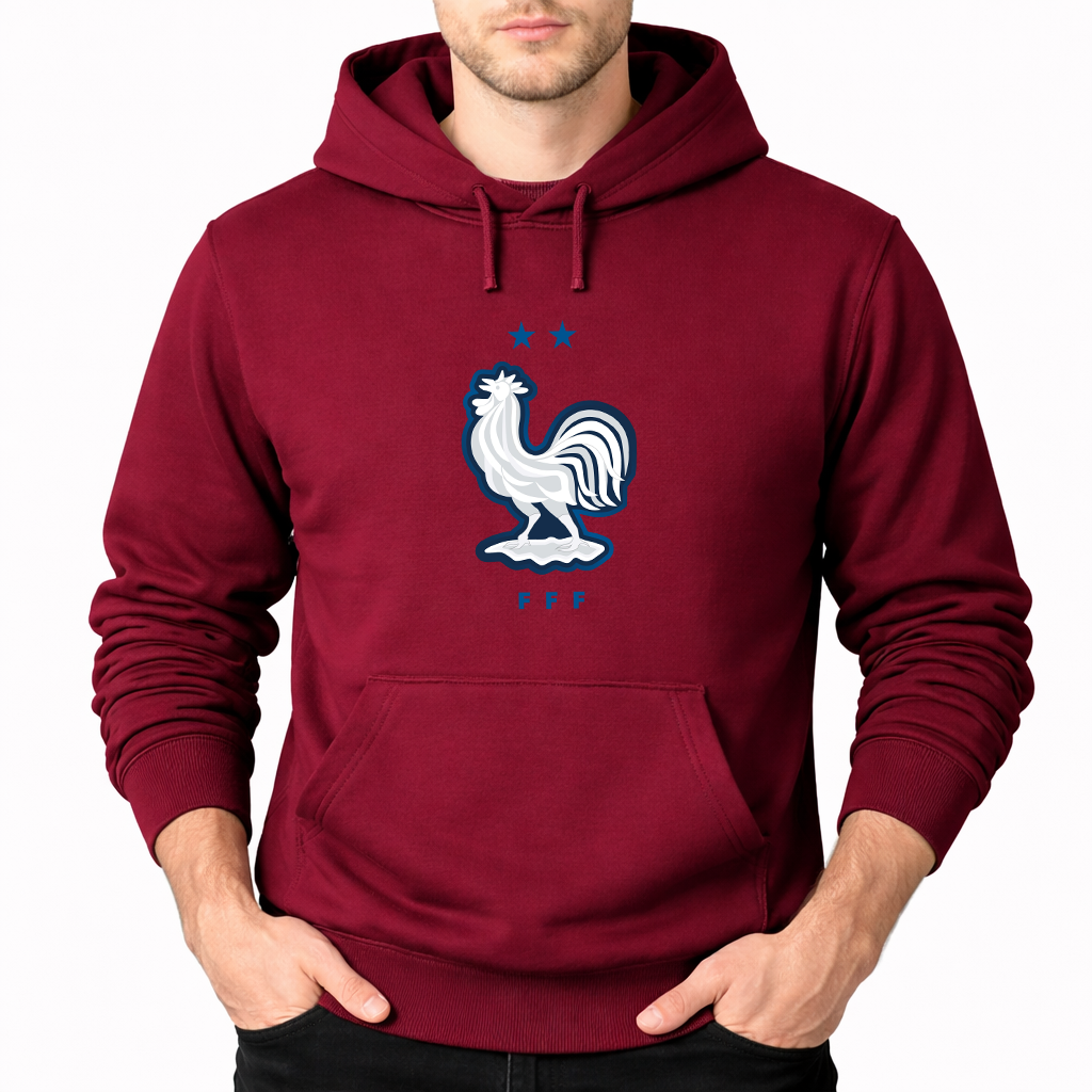 Men's France National Soccer Team Pullover Hoodie