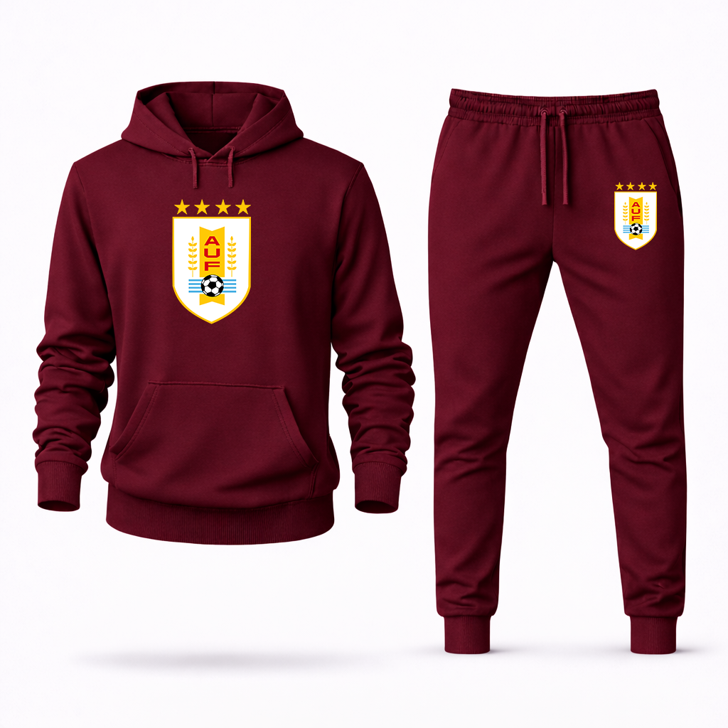 Men's Uruguay National Soccer Team Hoodie Joggers Set