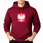 Men's Poland National Soccer Team Pullover Hoodie