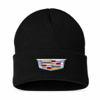 Men's Cadillac Beanie Hat — Black — clean front main