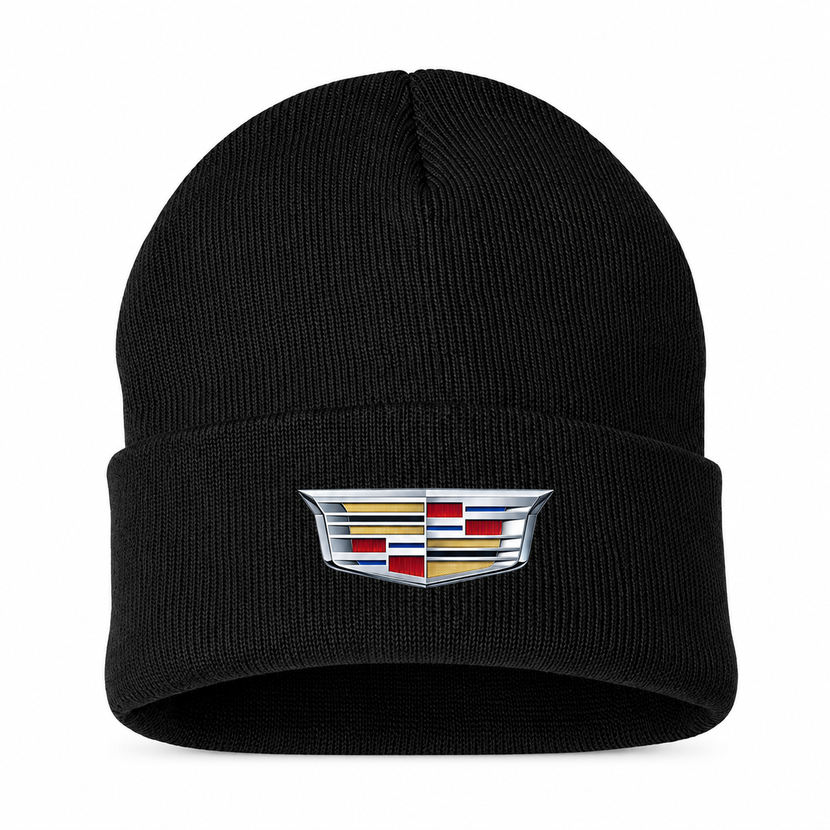 Men's Cadillac Beanie Hat — Black — clean front main