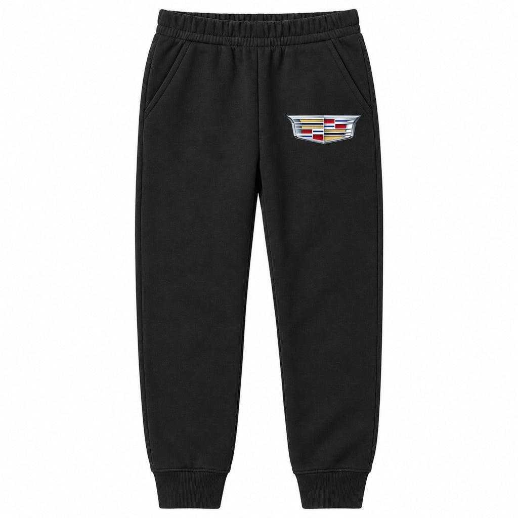 Cadillac youth jogger sweatpants in Black, Youth Large ages 10–12