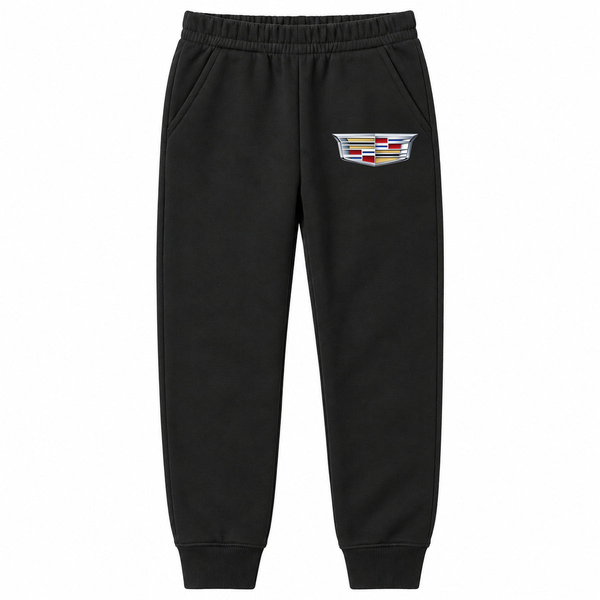 Cadillac youth jogger sweatpants in Black, Youth Large ages 10–12