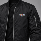 Men’s Cadillac Car Lightweight Bomber Jacket | Color: Black | Image 4