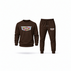 Men's Cadillac Sweatshirt Joggers Set | Color: Brown | Main