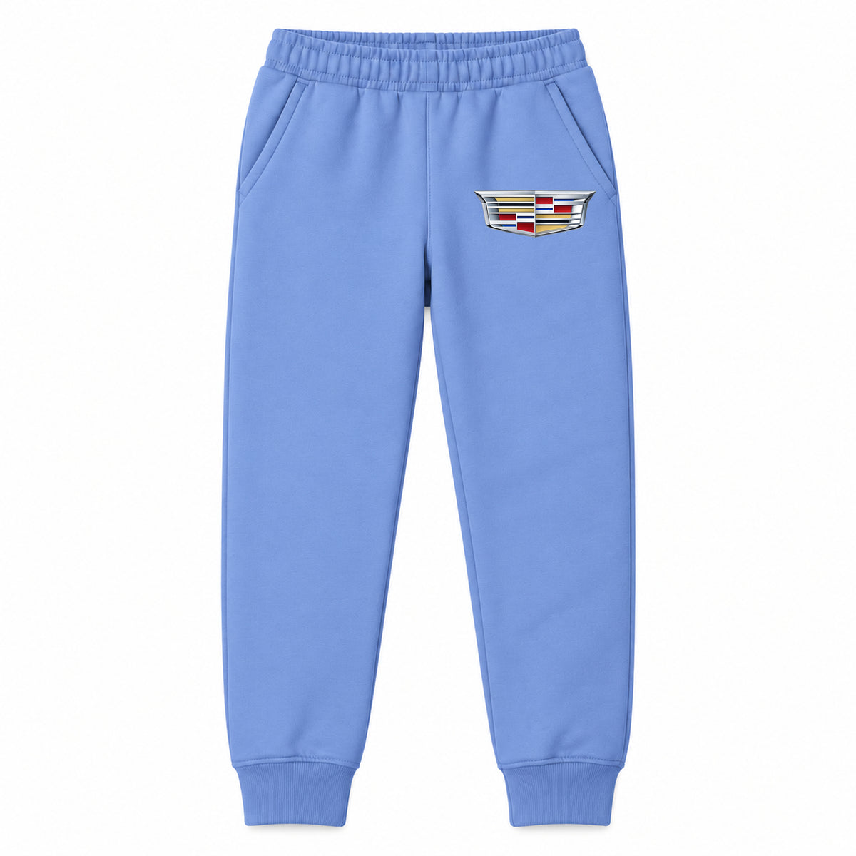 Cadillac youth jogger sweatpants in Carolina Blue, Youth Large ages 10–12