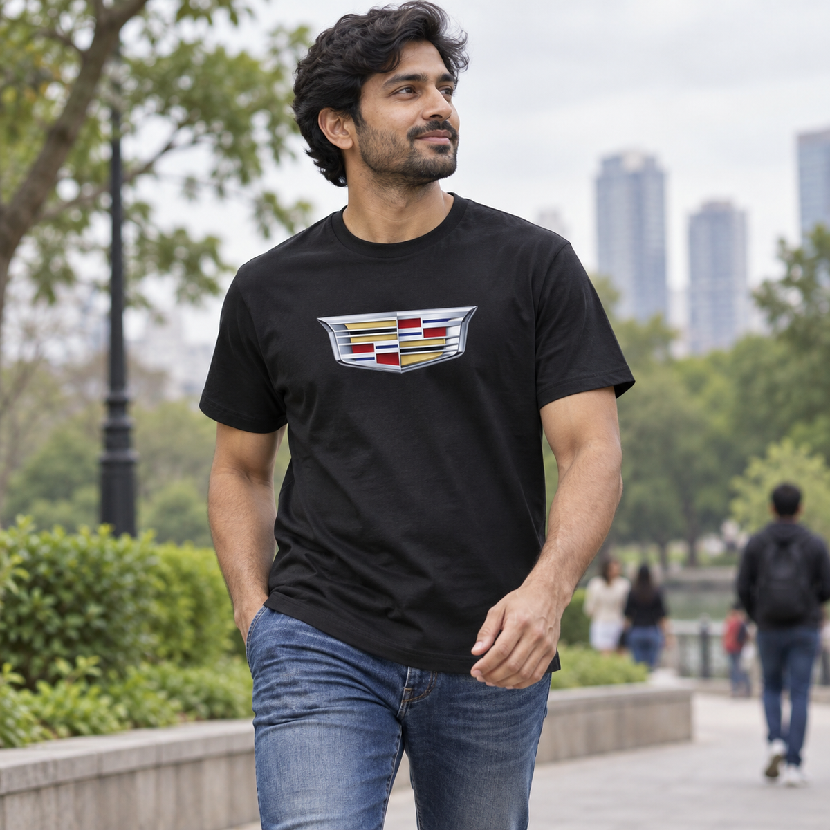 Cadillac Cotton T-Shirt | Color: Black | Image 5 | Lifestyle Editorial