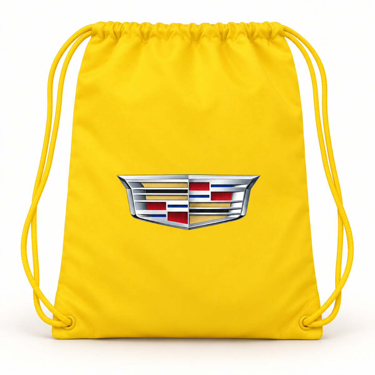 Cadillac Car Drawstring Bag | Color: Yellow | Image 1