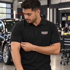 Cadillac Dry Blend Polo | Color: Black | Image 2 | Garment Detail