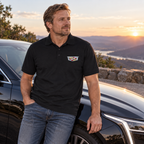 Cadillac Dry Blend Polo | Color: Black | Image 5 | Lifestyle Editorial