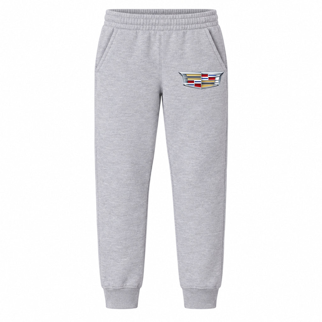 Cadillac youth jogger sweatpants in Grey, Youth Large ages 10–12