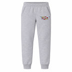 Cadillac youth jogger sweatpants in Grey, Youth Large ages 10–12