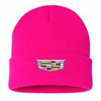 Men's Cadillac Beanie Hat — Hot Pink — clean front main