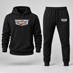 Men’s Cadillac Car Hoodie Joggers Set | Color: Black | Image 4