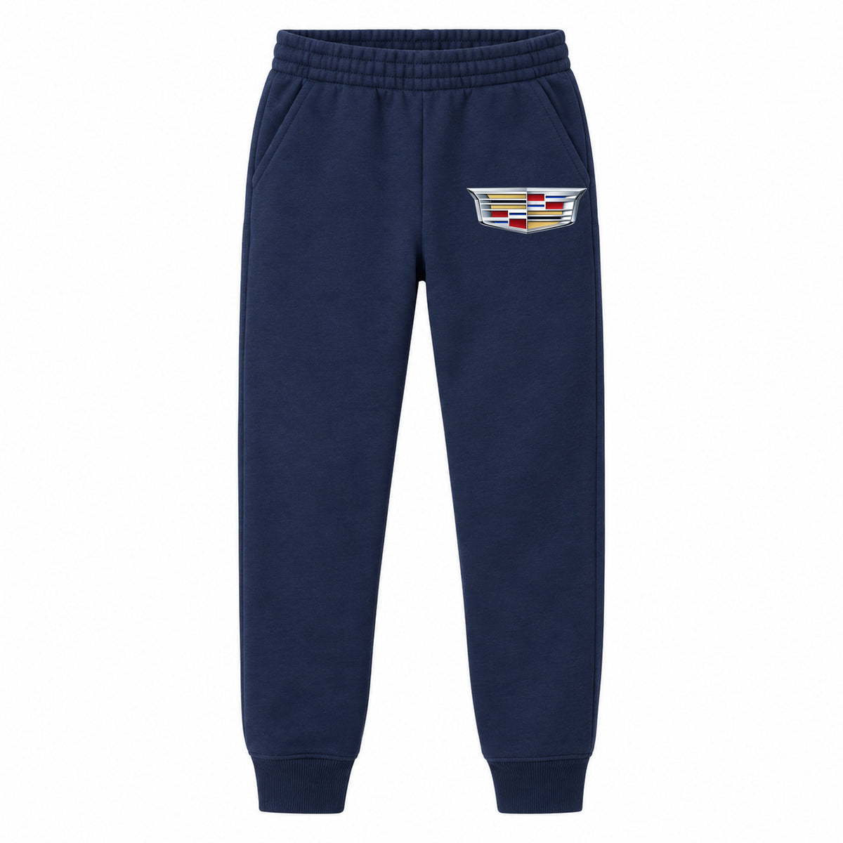 Cadillac youth jogger sweatpants in Navy Blue, Youth Large ages 10–12
