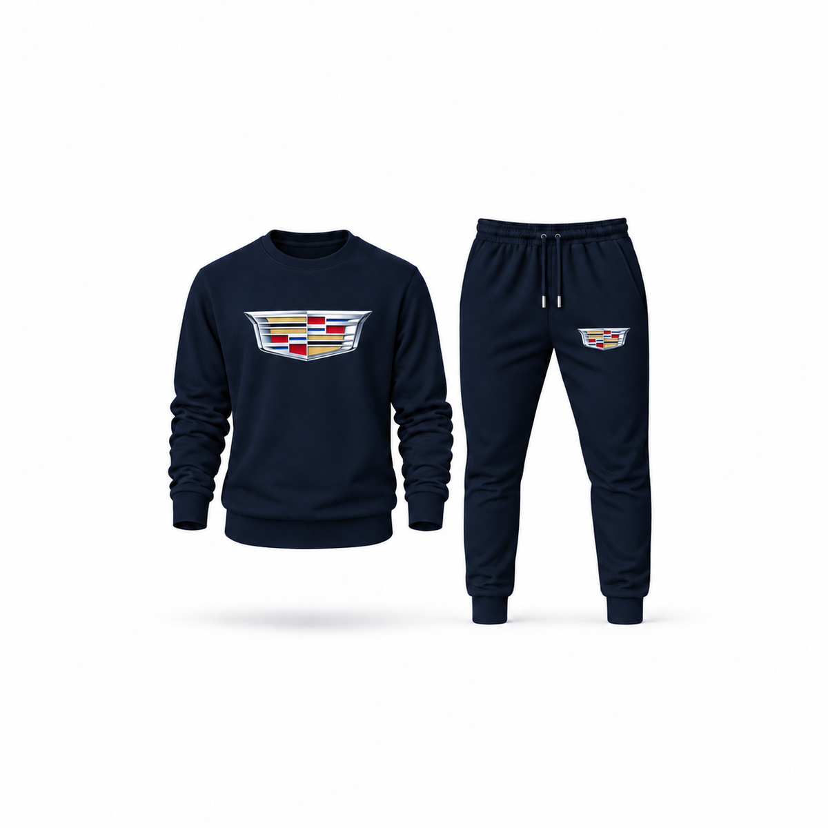 Men's Cadillac Sweatshirt Joggers Set | Color: Navy | Main