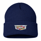 Men's Cadillac Beanie Hat — Navy — clean front main